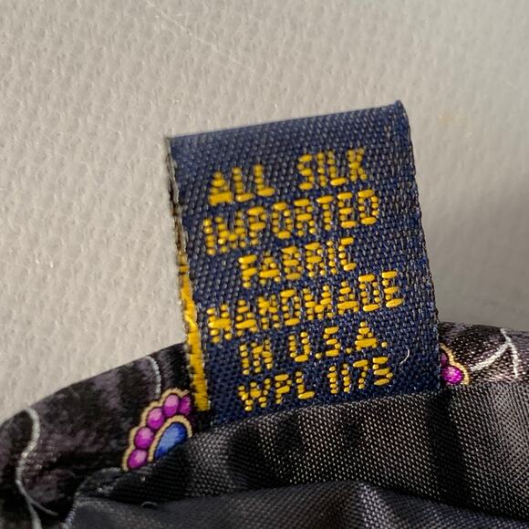 FABERGE Grey Purple Abstract Floral Silk Tie - Picture 5 of 5